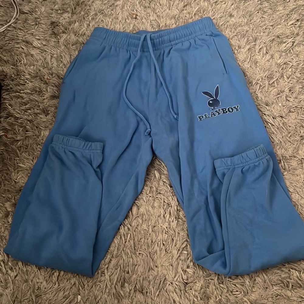 Blue Playboy Sweatpants